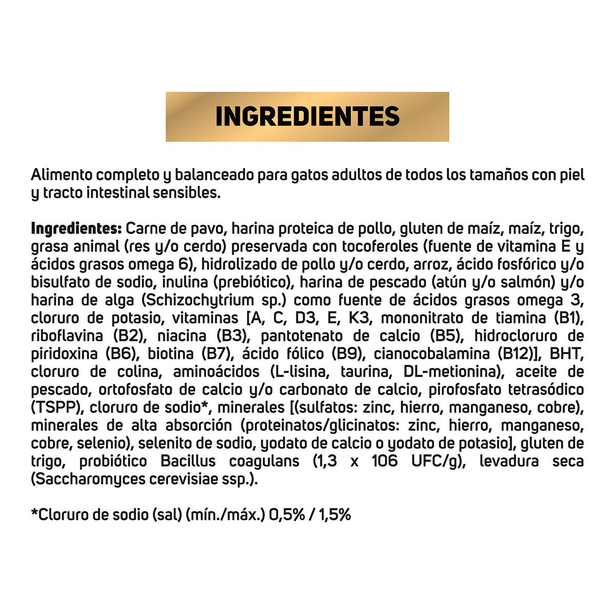 Sensitive Skin and Stomach Gato Adulto 3kg (UNICAMENTE BAJO PEDIDO)