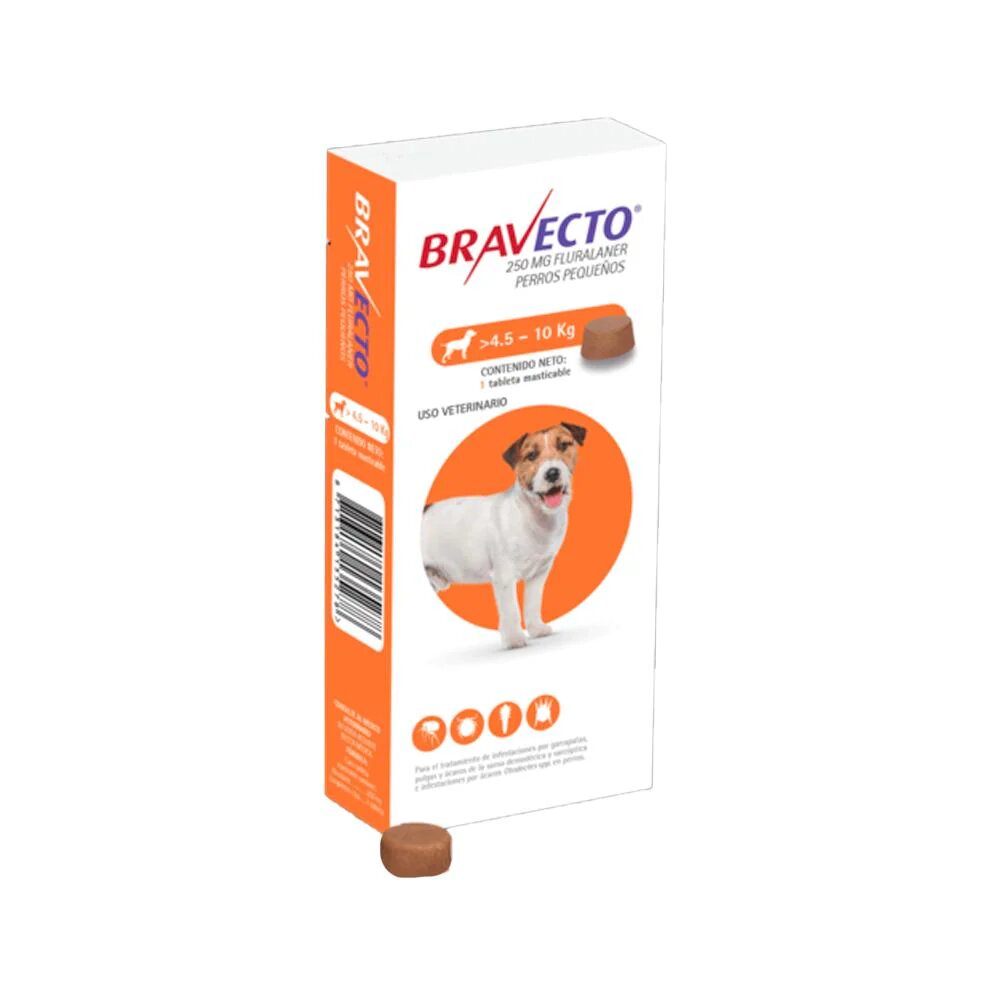 Bravecto S 3 meses 4.5 kg a 10 kg 250 mg