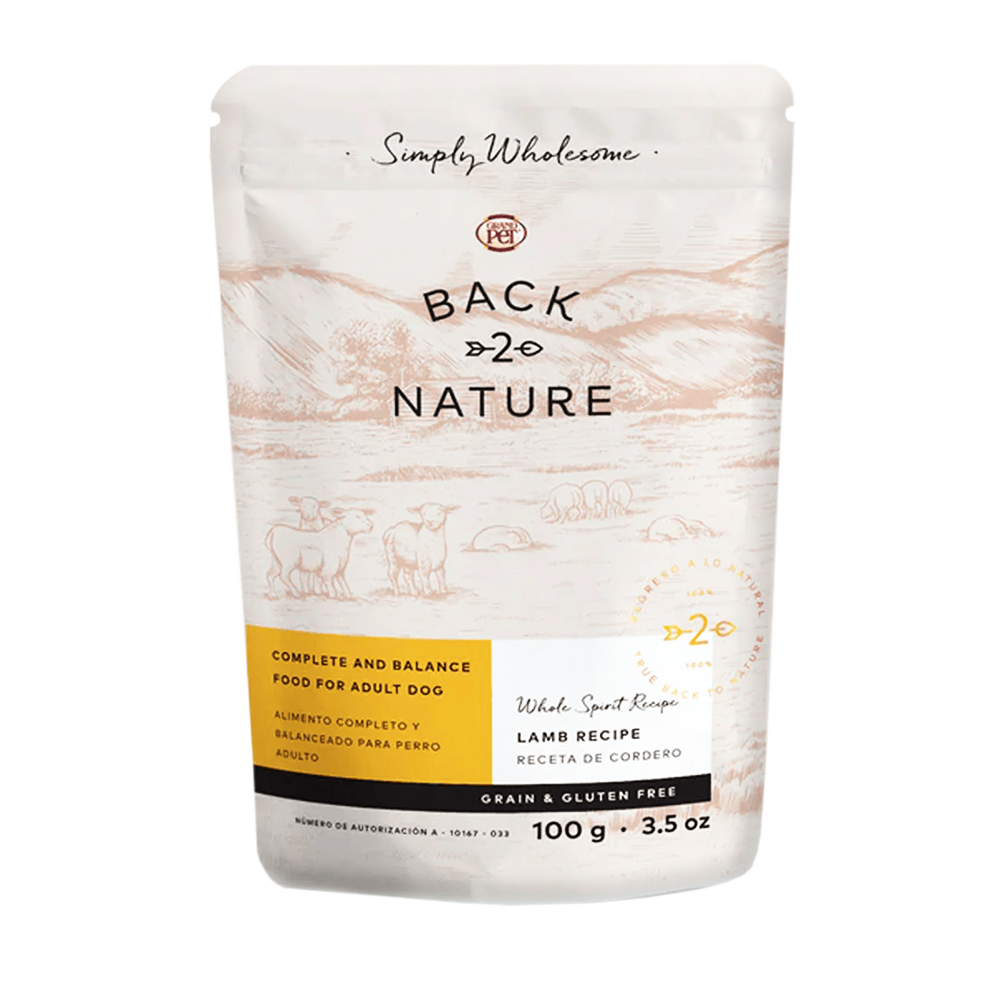 Alimento Back2Nature Cordero Para Perro 100g