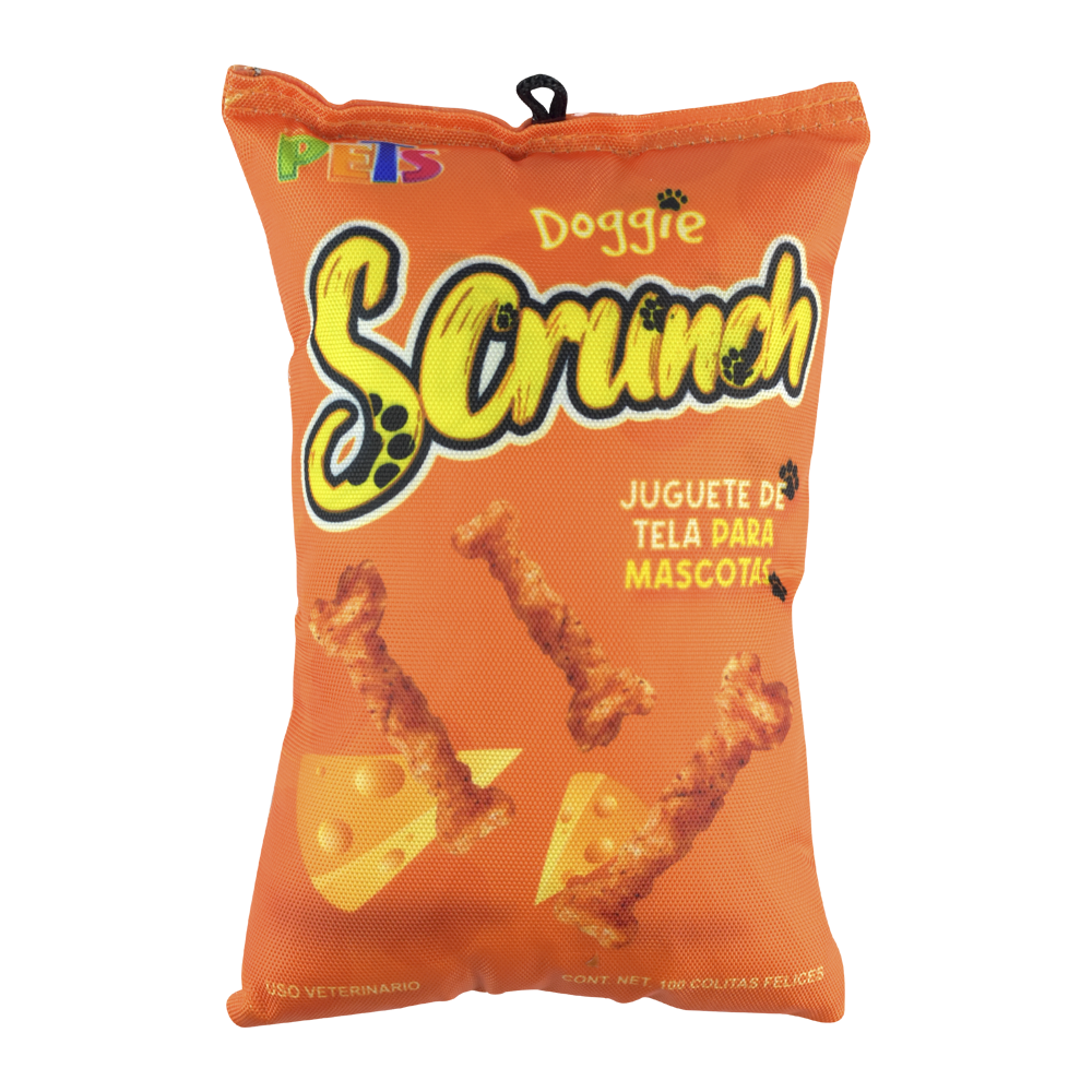 Juguete Fancy Pets de Tela Doggie Scrunch Queso