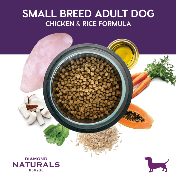 Alimento Diamond Naturals Pollo y Arroz Adulto Para Perro Razas Pequeñas