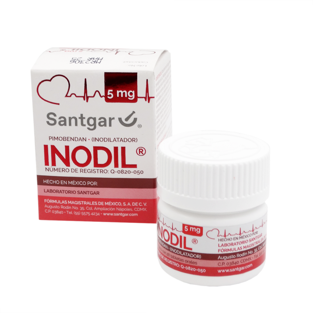 Inodil 5 mg Pimobendan Frasco 28 Tabs