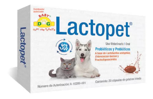 Lactopet Probioticos Oral 20 Cápsulas – Casa Luna. El lugar de mi mascota.