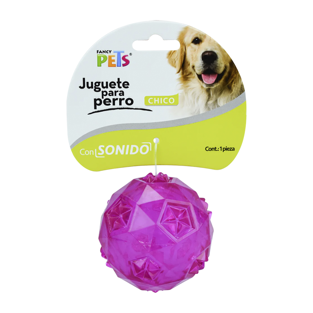 Juguete Fancy Pets Pelota Prisma Con Sonido (COLOR SUJETO A DISPONIBILIDAD)
