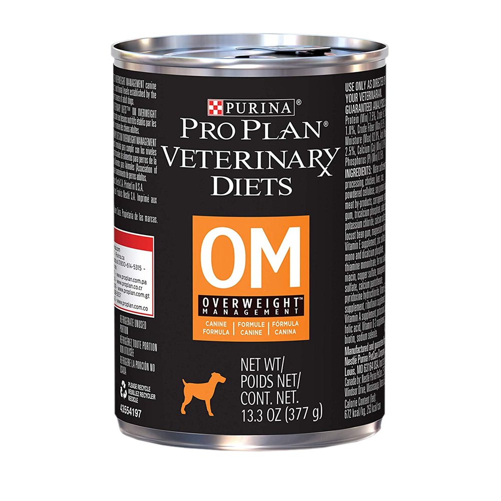 Alimento Pro Plan Veterinary Diets OM Control de Peso Para Perro Lata 377g