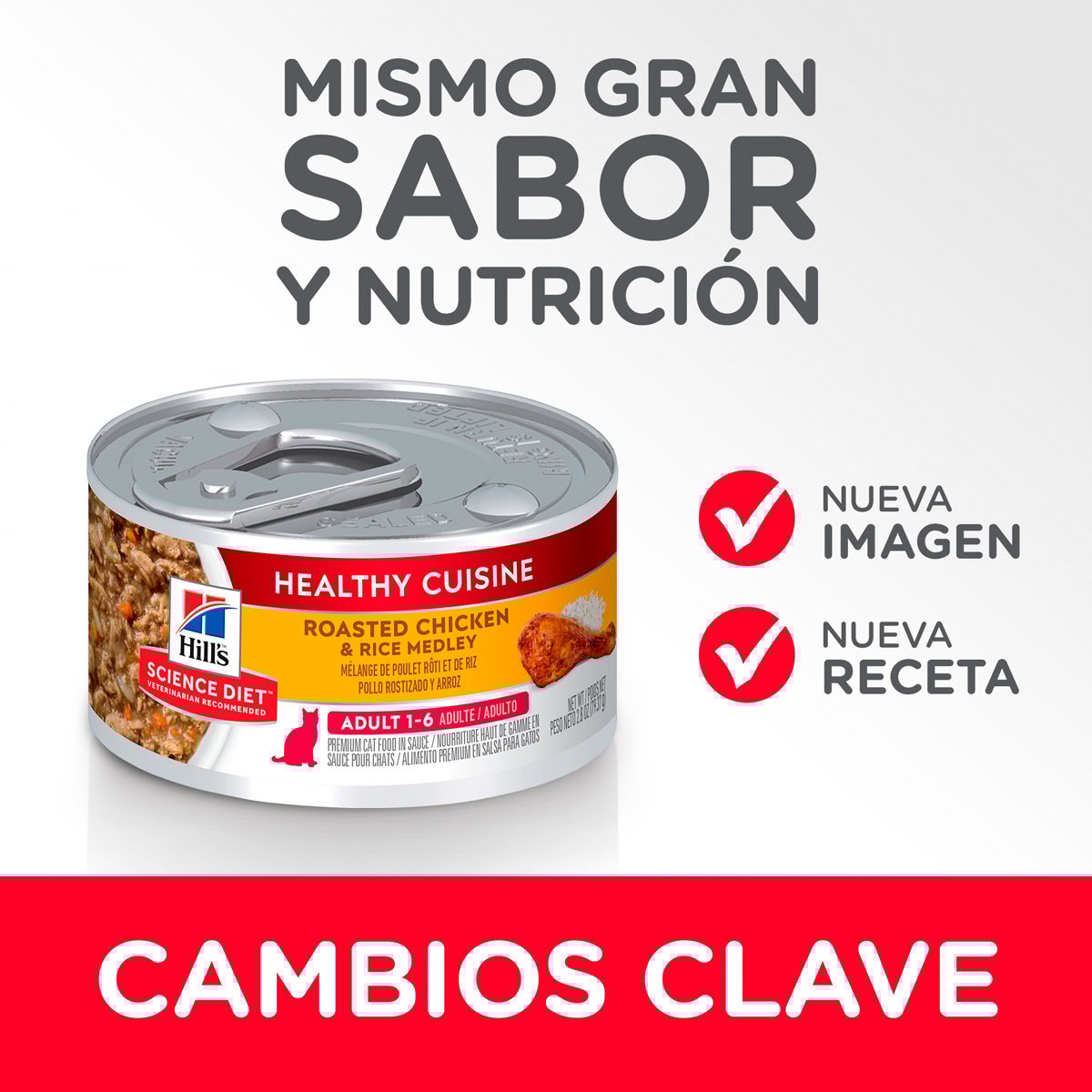 Alimento Hill's Science Diet Original Adulto Healthy Cuisine Para Gato Lata 79g