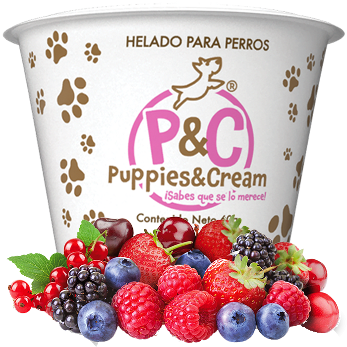 Helado Puppies&Cream Frutos Rojos 60g