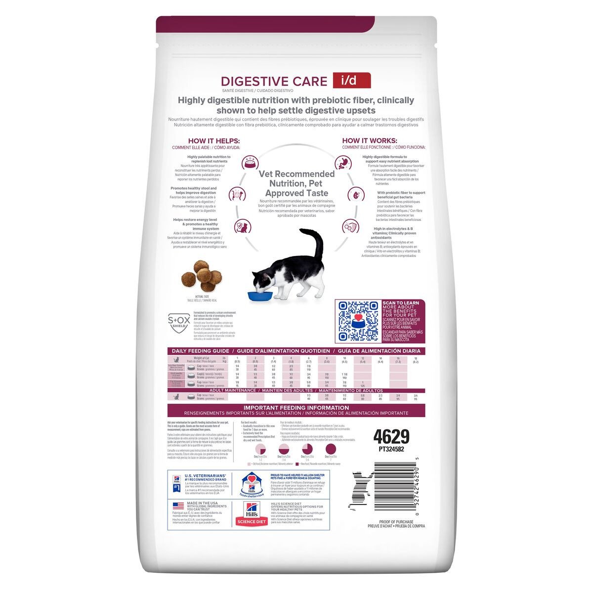 Alimento Hill's Prescription Diet i/d Cuidado Digestivo Para Gato 1.8kg