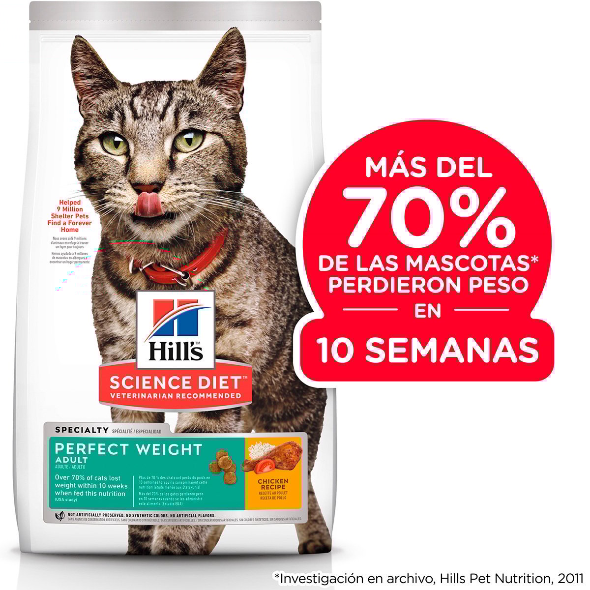 Alimento Hill's Science Diet Adulto Peso Perfecto Para Gato (UNICAMENTE BAJO PEDIDO)