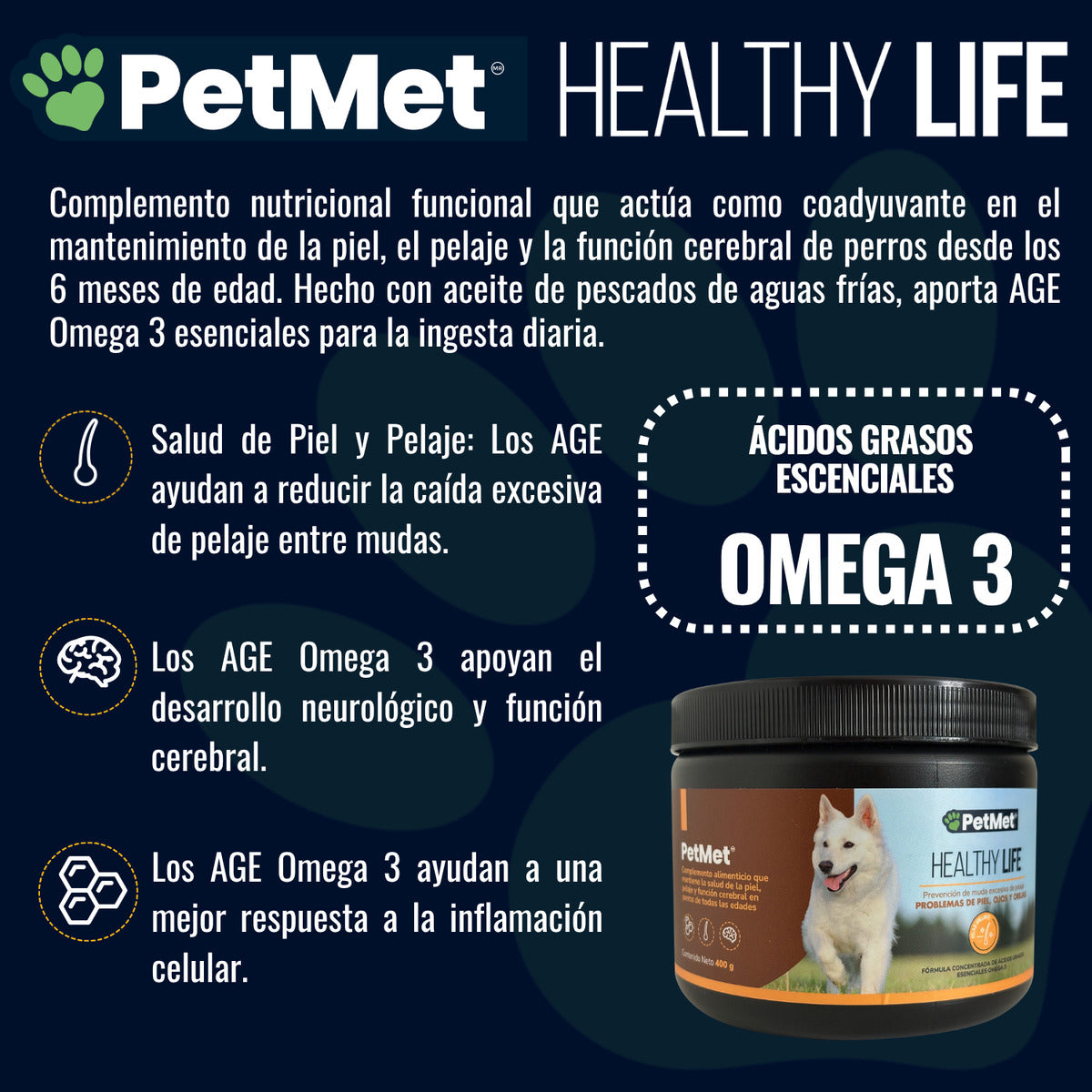Suplemento Alimenticio Omega 3 y 6 Healthy Life 400g