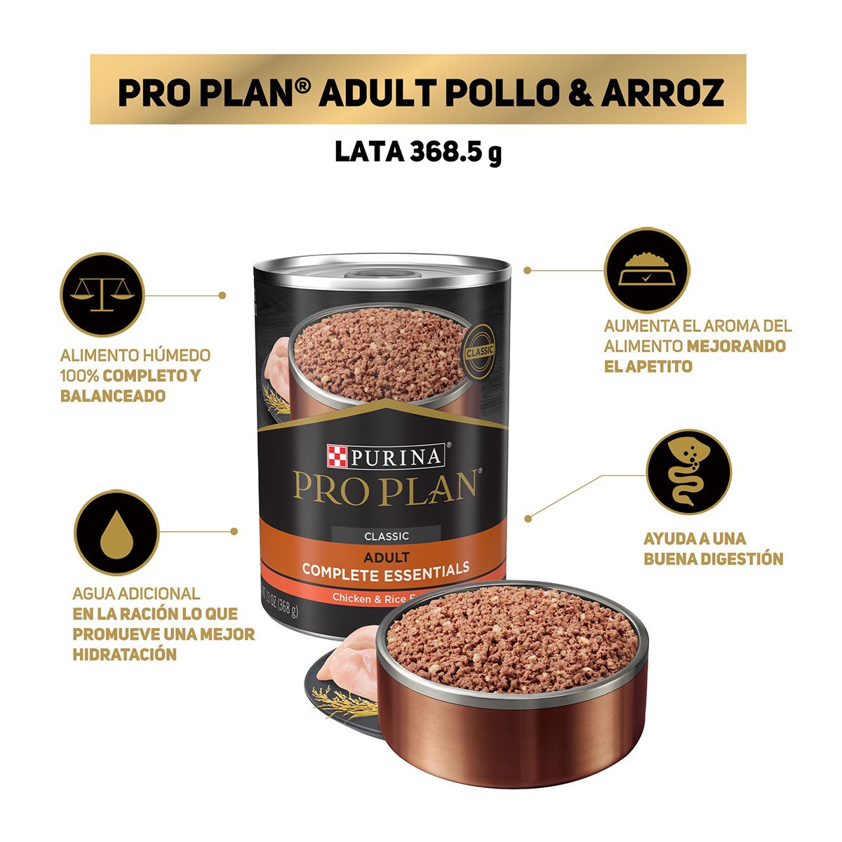 Alimento Pro Plan Para Perro Adulto Lata 368g
