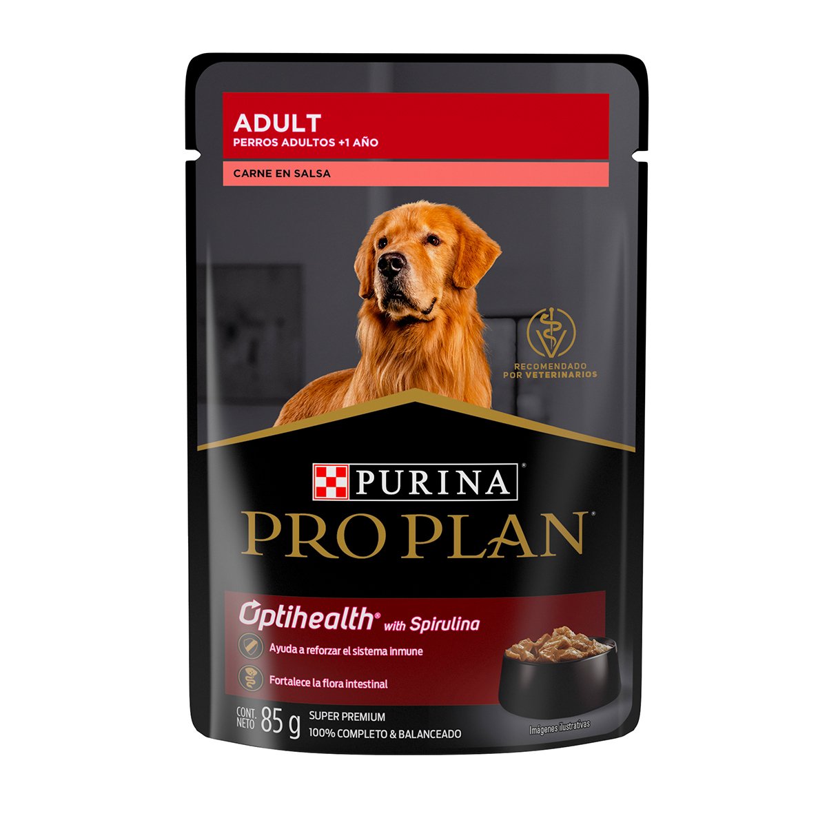 Pro Plan Adult Alimento Húmedo para Perro Adulto Receta Carne en Salsa 85 g