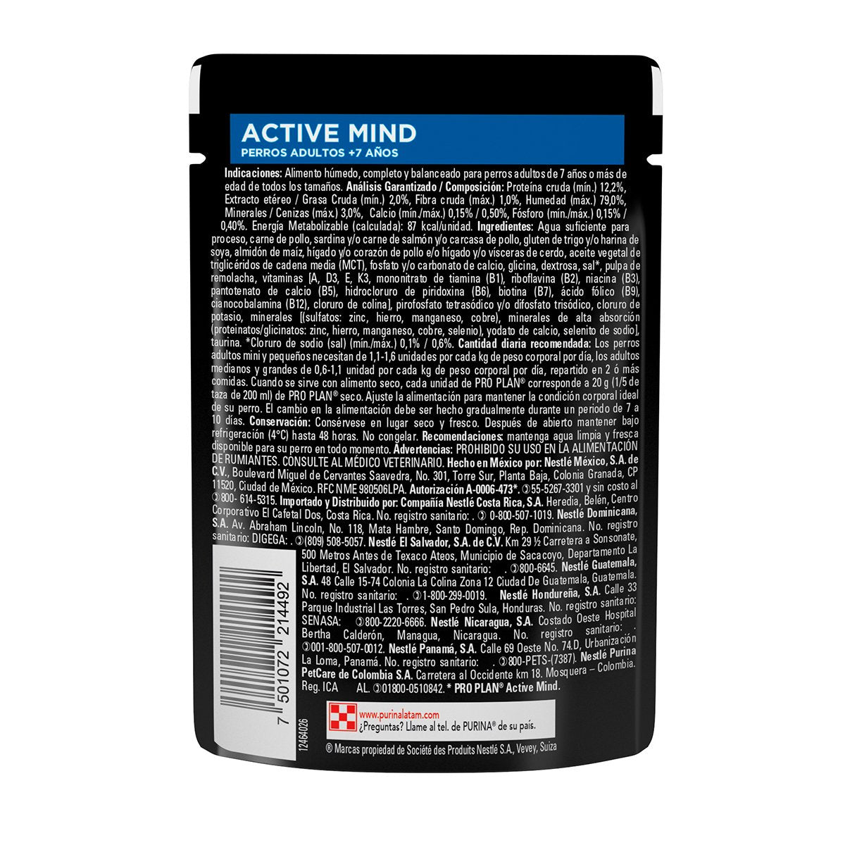 Sobre Pro Plan Active Mind Pollo en Salsa 85g