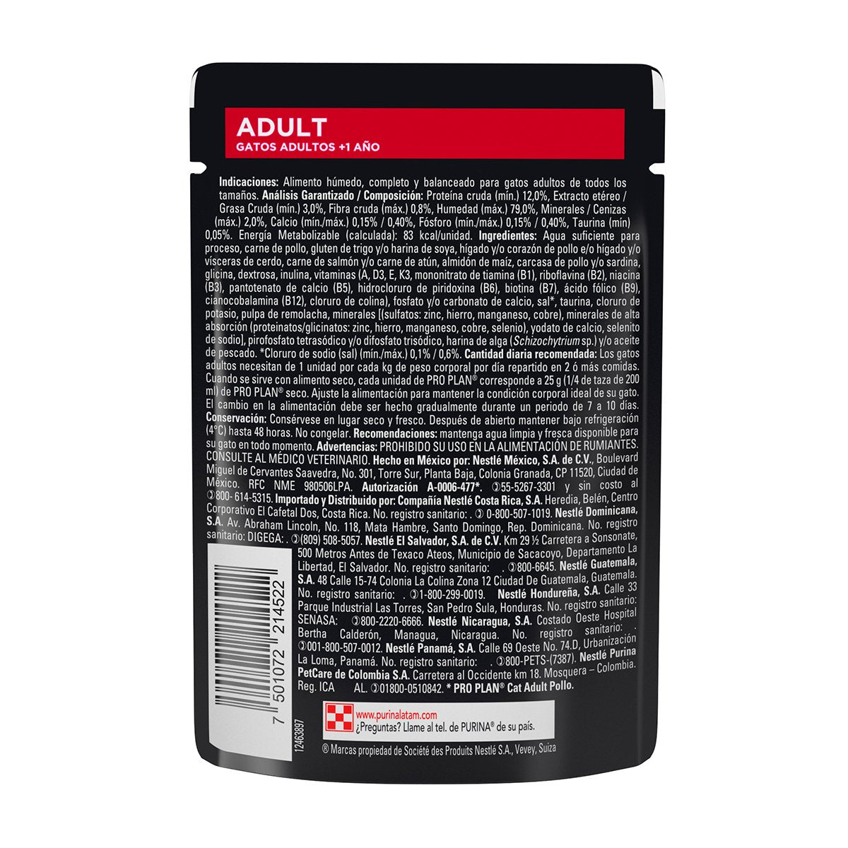 Pro Plan Optiprebio Alimento Húmedo para Gato Adulto Receta Pollo en Salsa 85 g