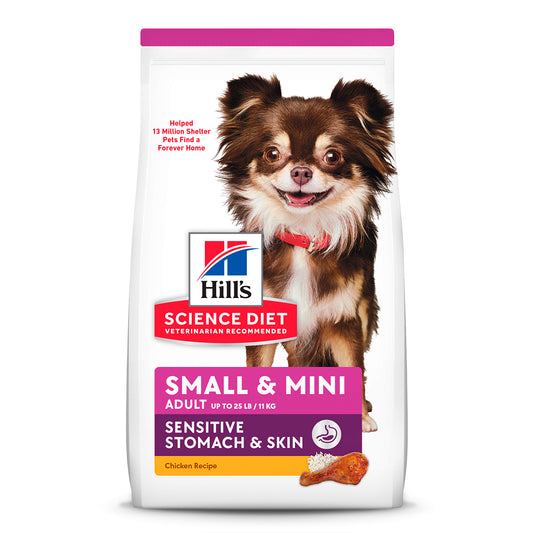 Hill's Science Diet Small & Mini Alimento Piel y Estómago Sensibles Perro Raza Mini 6.8 kg (UNICAMENTE BAJO PEDIDO)