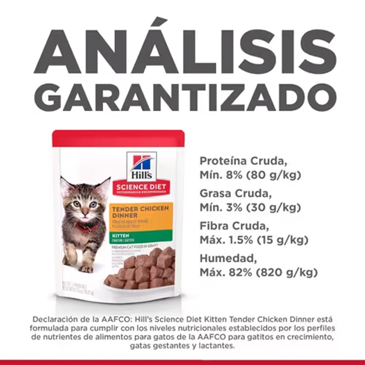 Hill's Science Diet Alimento Húmedo para Gatito Receta Pollo Trocitos en Salsa, 79 g