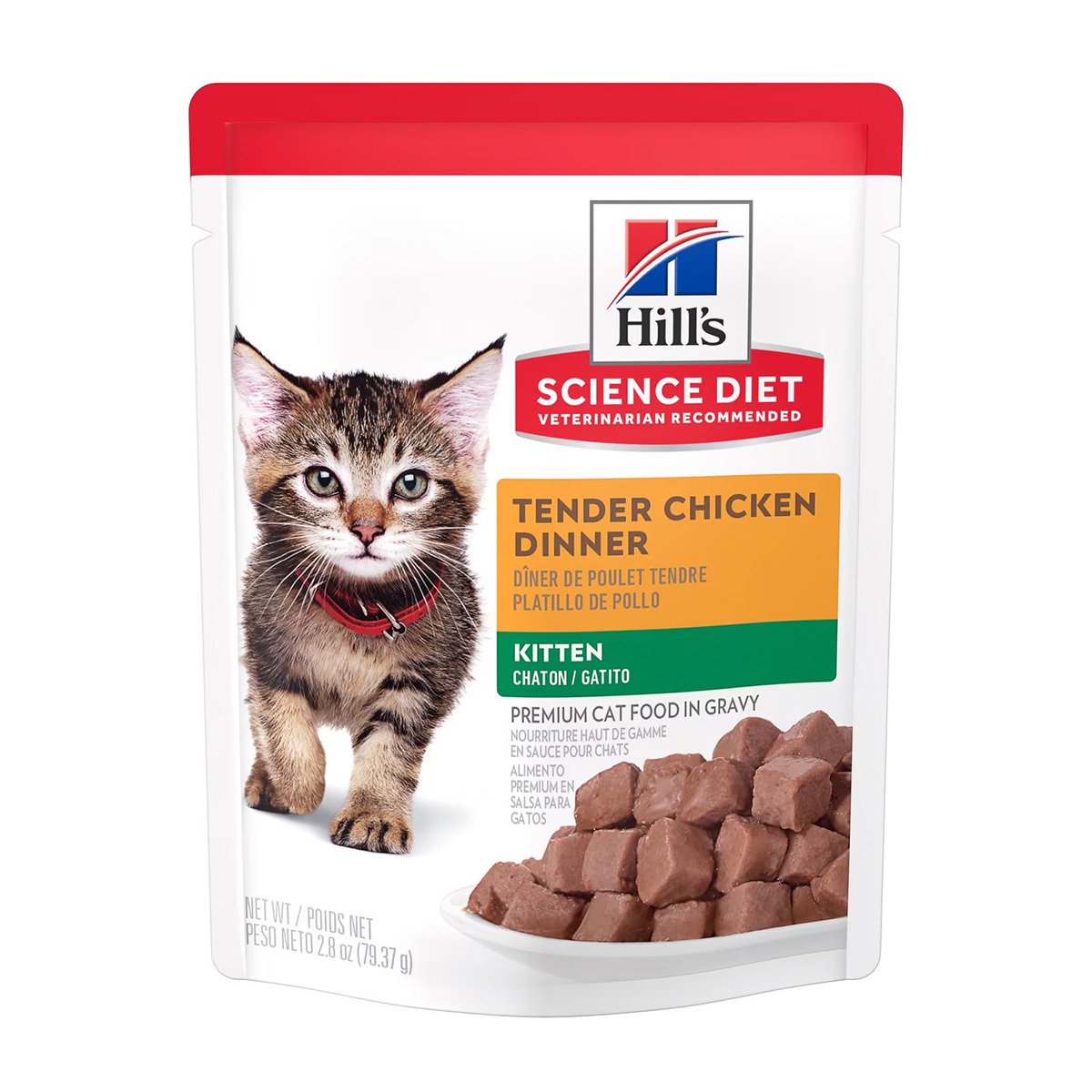 Hill's Science Diet Alimento Húmedo para Gatito Receta Pollo Trocitos en Salsa, 79 g