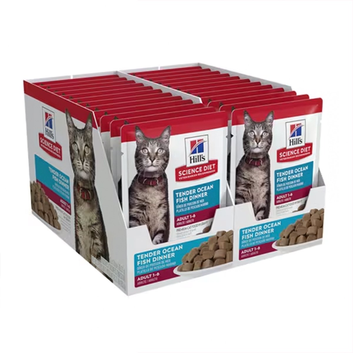 Hill's Science Diet Alimento Húmedo Gato Adulto Receta Pescado Marino Trocitos en Salsa 79 g