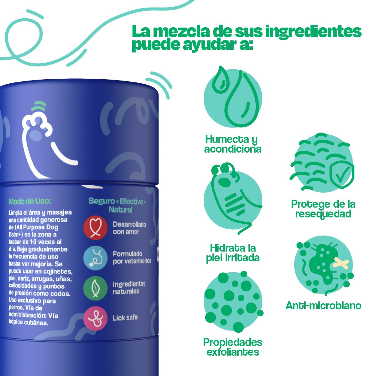 Dogelthy Dog Balm Bálsamo Hidratante para Piel Patitas y Nariz para Perro 50 g