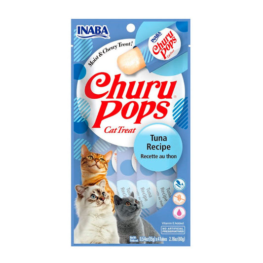 Churu Pops Premio Suave Natural para Gato Todas las Etapas de Vida Receta Atún 4 pzs