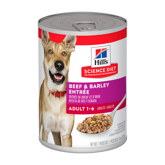 Hill's Science Diet Alimento Húmedo Receta Res y Cebada para Perro Adulto 370 g