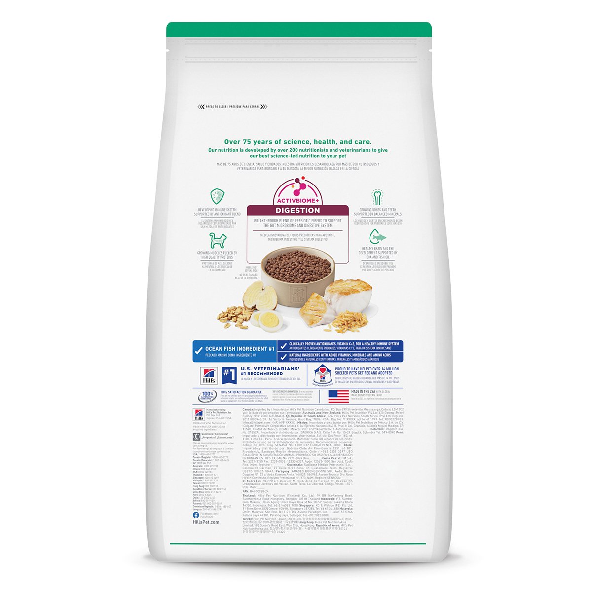 Hill's Science Diet Kitten Alimento Seco para Gatito Receta Pescado y Arroz Integral 1.59 kg