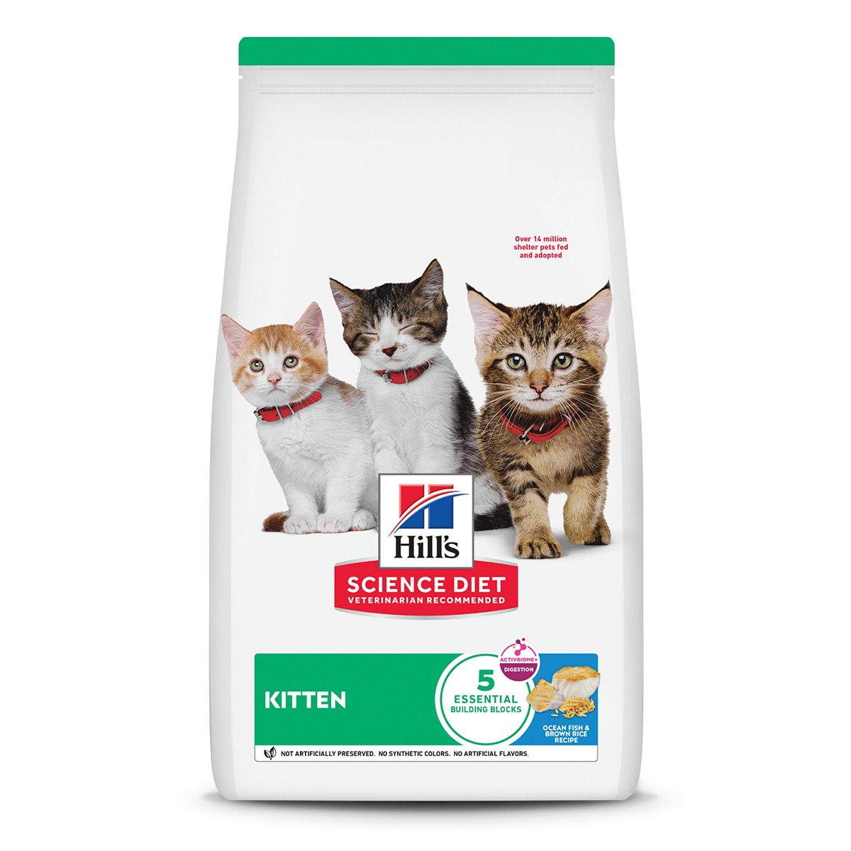 Hill's Science Diet Kitten Alimento Seco para Gatito Receta Pescado y Arroz Integral 1.59 kg