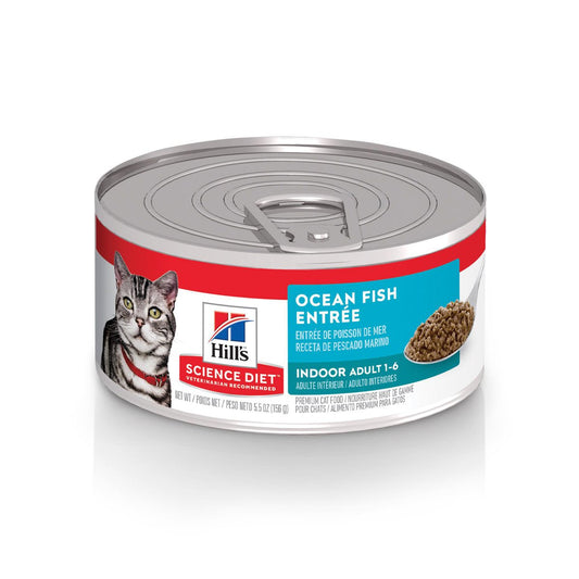 Hill's Science Diet Indoor Alimento Húmedo para Gato de Interior Receta Pescado, 156 g