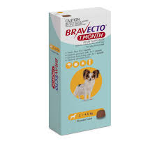 BRAVECTO 1 MES 2 a 4.5 KG C/ 1 TABLETA