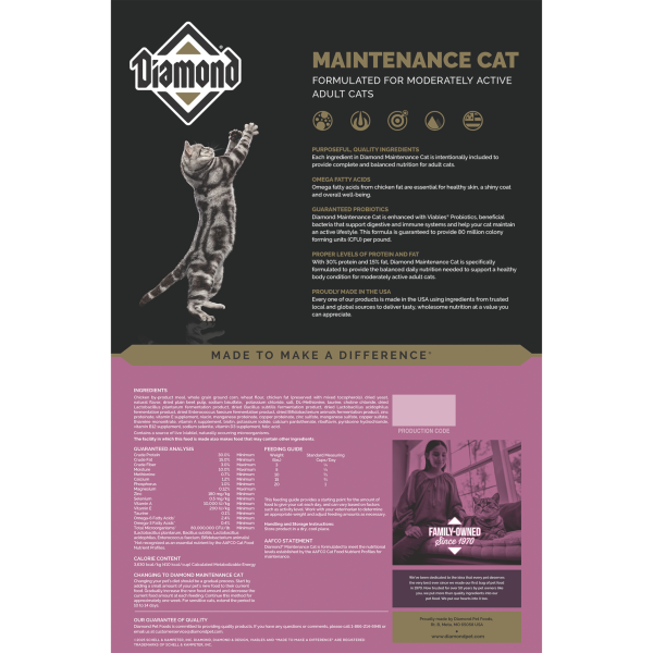 Alimento Diamond Premium Mantenimiento Para Gato