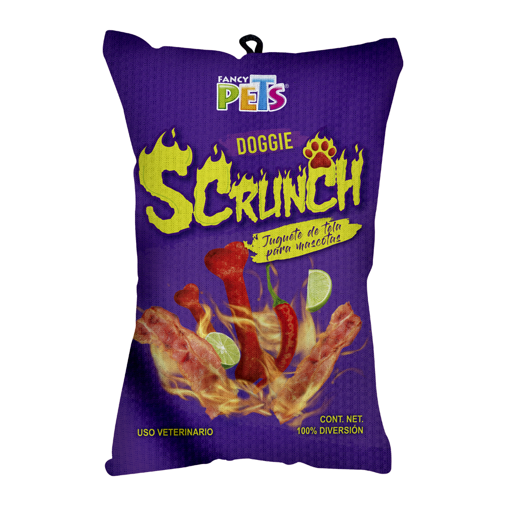 Juguete Fancy Pets de Tela Doggie Scrunch Fuego