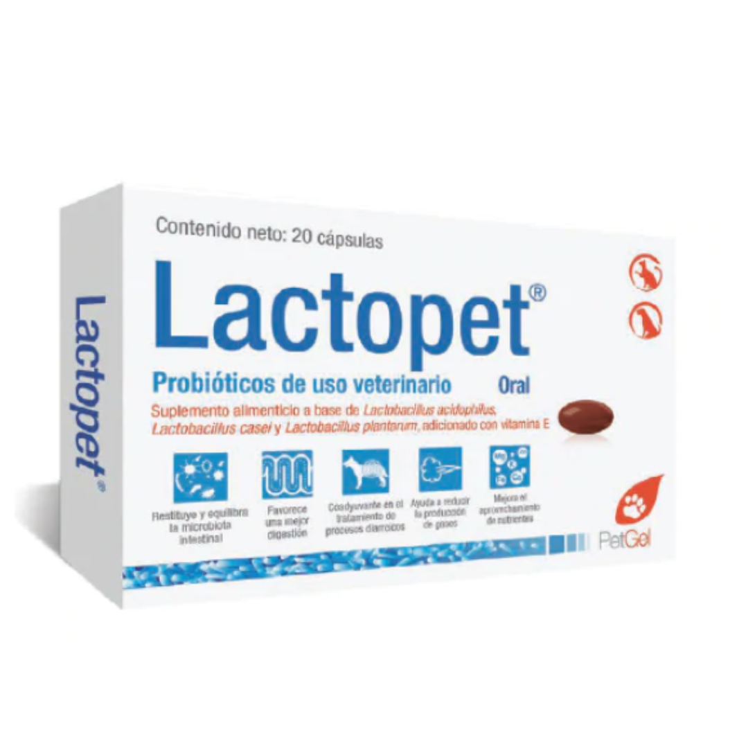 Lactopet Probioticos Oral 20 Cápsulas