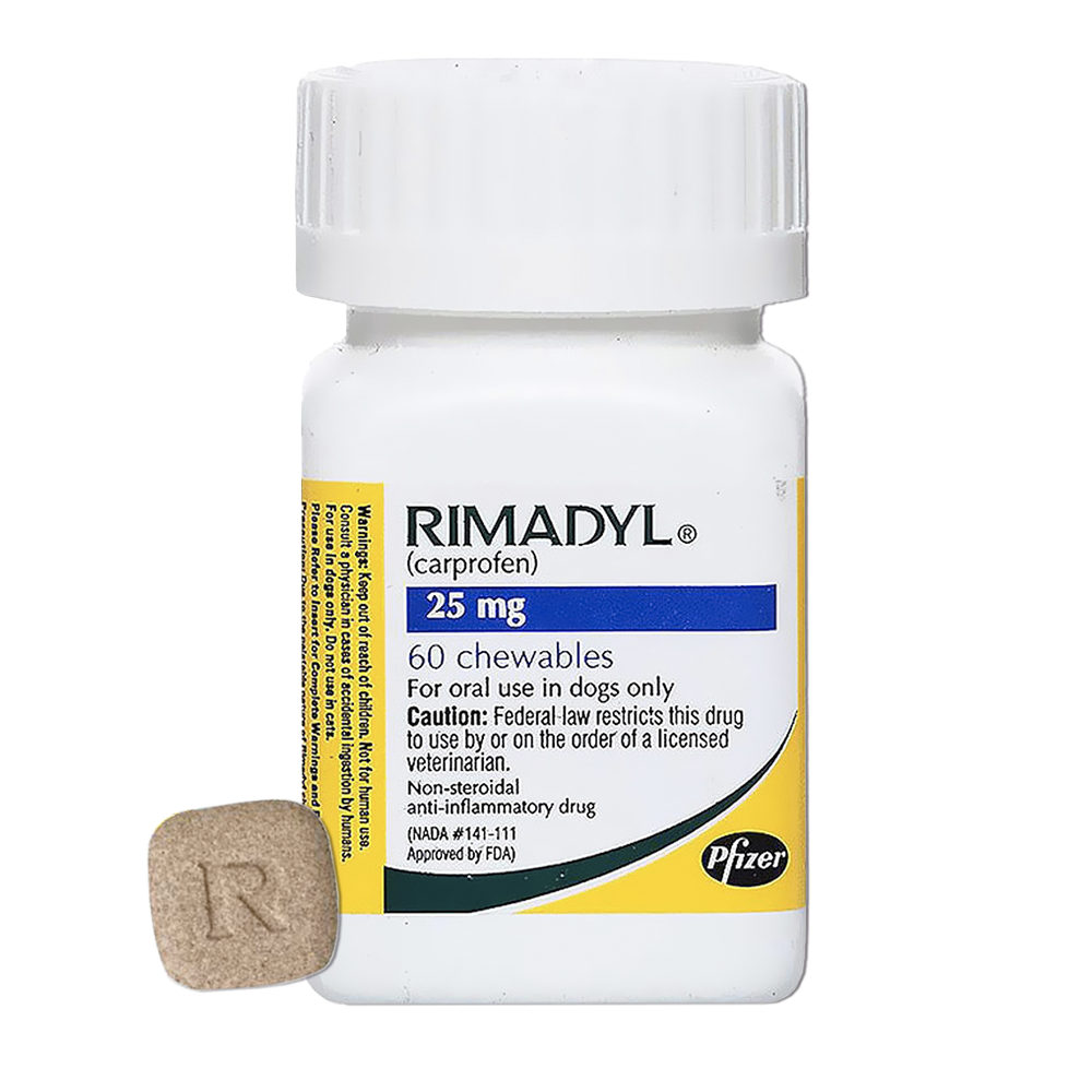 Rimadyl 25mg Frasco 60 Tabletas Masticables