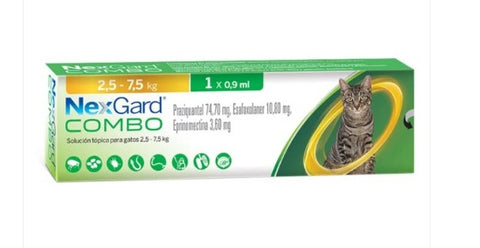 NEXGARD COMBO P/GATO 2.5-7.5KG