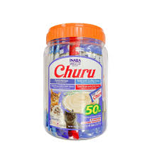 Churu Bote de Premios Cremosos Naturales para Gato Todas las Etapas de Vida Recetas Varias de Atún, 50 Sticks