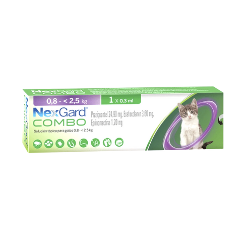 NEXGARD COMBO P/GATO 0.8-2.5KG