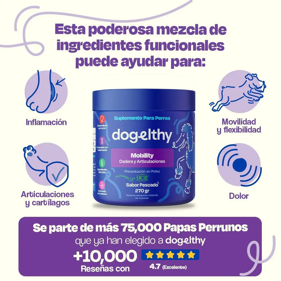 Suplemento para Articulaciones de Perros - Mobility