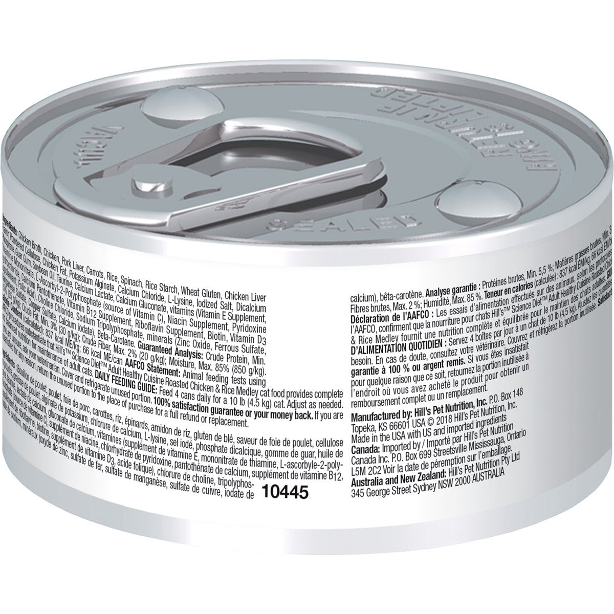 Alimento Hill's Science Diet Original Adulto Healthy Cuisine Para Gato Lata 79g