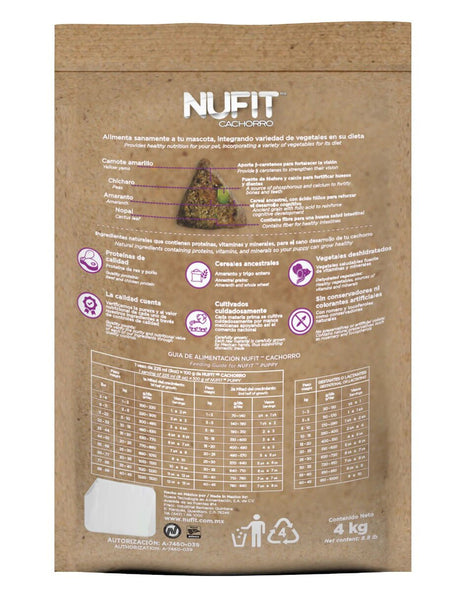 Alimento Nufit Premium Cachorro