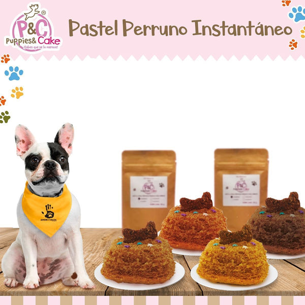 Pastel Instantáneo Puppies&Cake Sabor Cacahuate 45g