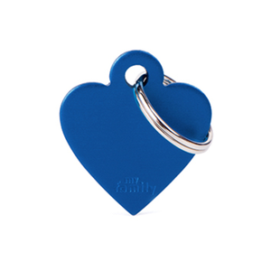 Placa Corazón Azul Para Mascota
