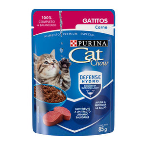 Alimento Cat Chow Para Gatito Sabor Carne Sobre 85g