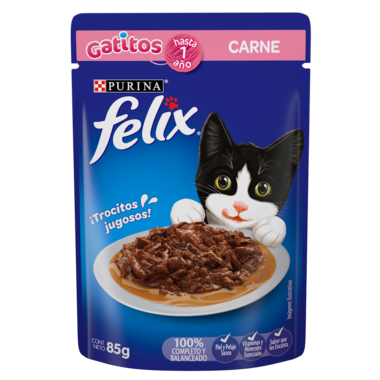 Alimento Felix Sobre Gatitos Carne 85g