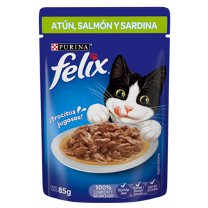 Alimento Felix Sobre Atún, Salmón y Sardina 85g