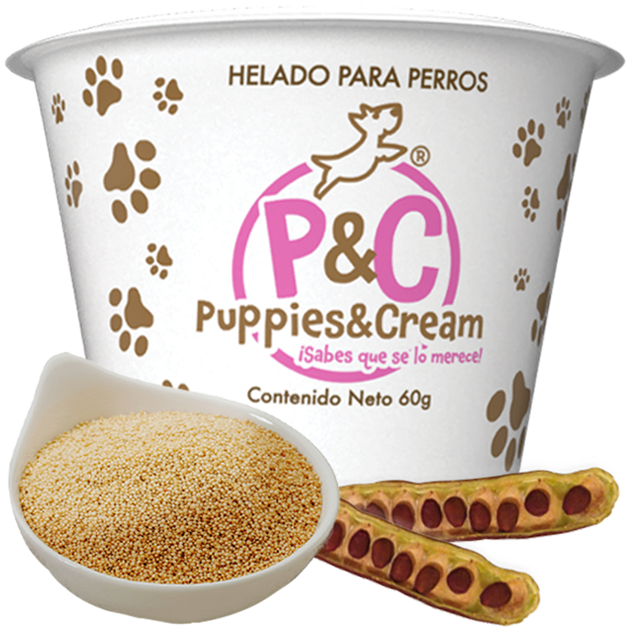 Helado Puppies&Cream Algarrobo Con Amaranto 60g