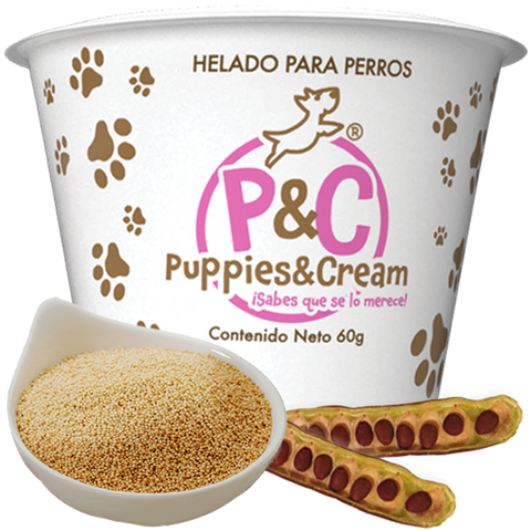Helado Puppies&Cream Algarrobo Con Amaranto 60g