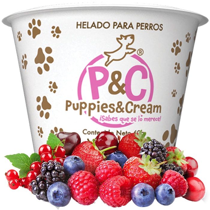 Helado Puppies&Cream Frutos Rojos 30g