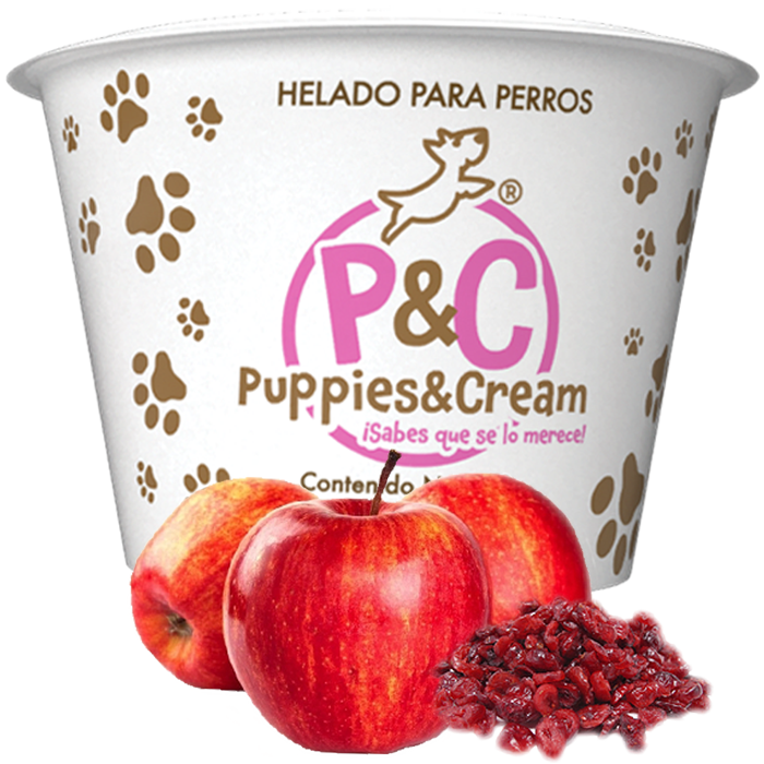 Helado Puppies&Cream Manzana Con Arandanos 60g