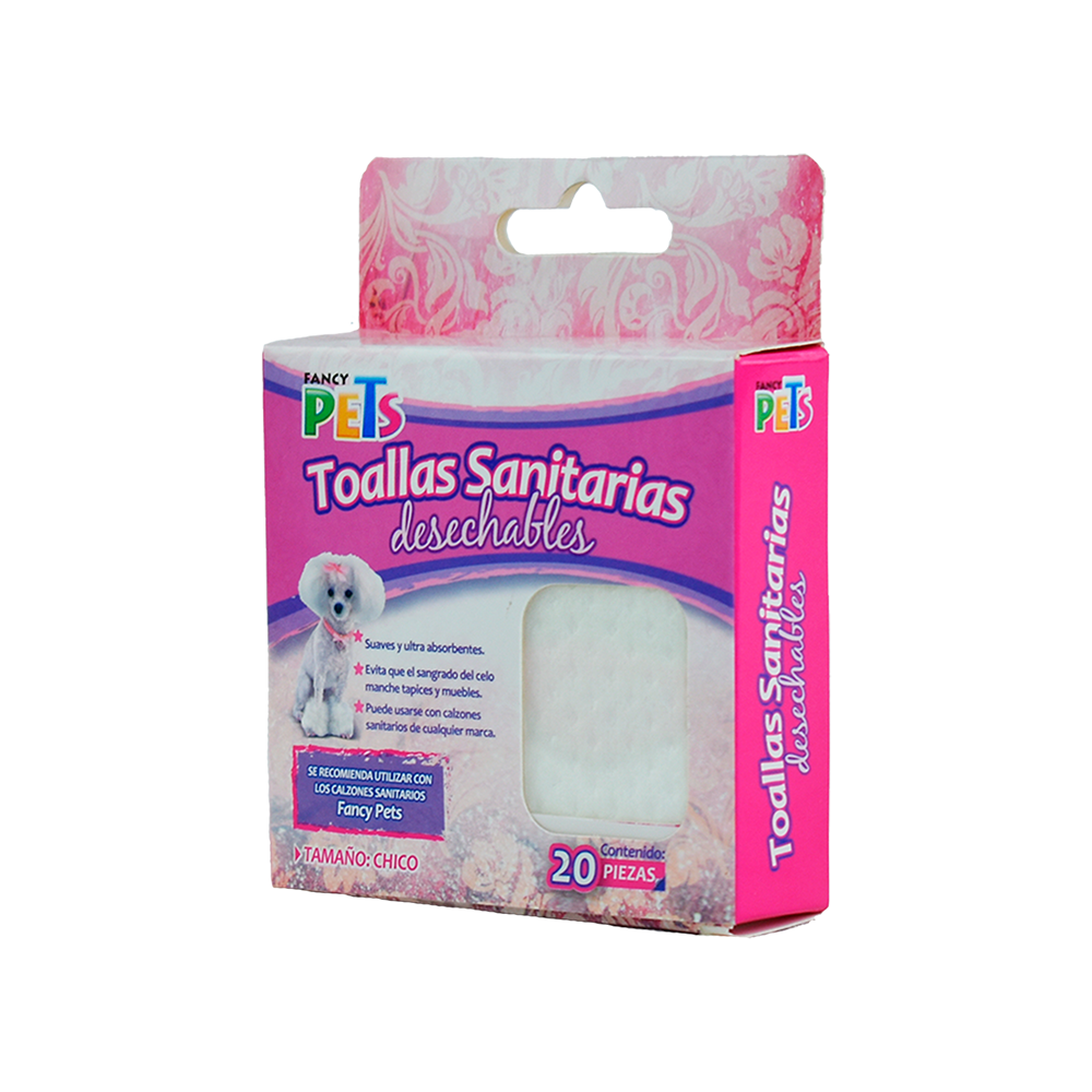 Toallas Sanitarias Fancy Pets Chicas Desechables 20 Piezas