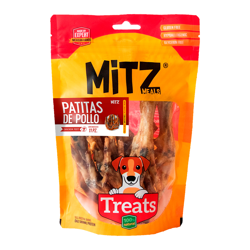 Premios Mitz Patitas De Pollo Para Perro 10pz